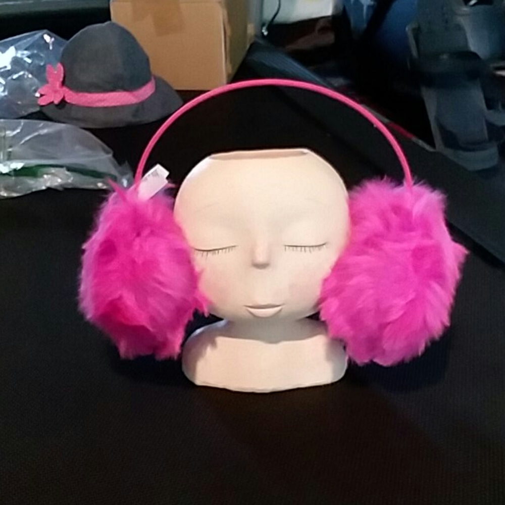 Plush Pink Ear Muffs